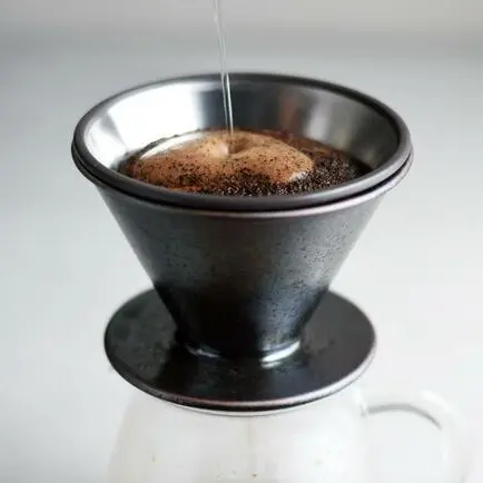 KINTO Slow Coffee Style陶瓷濾杯/ 4杯份/ 金屬黑